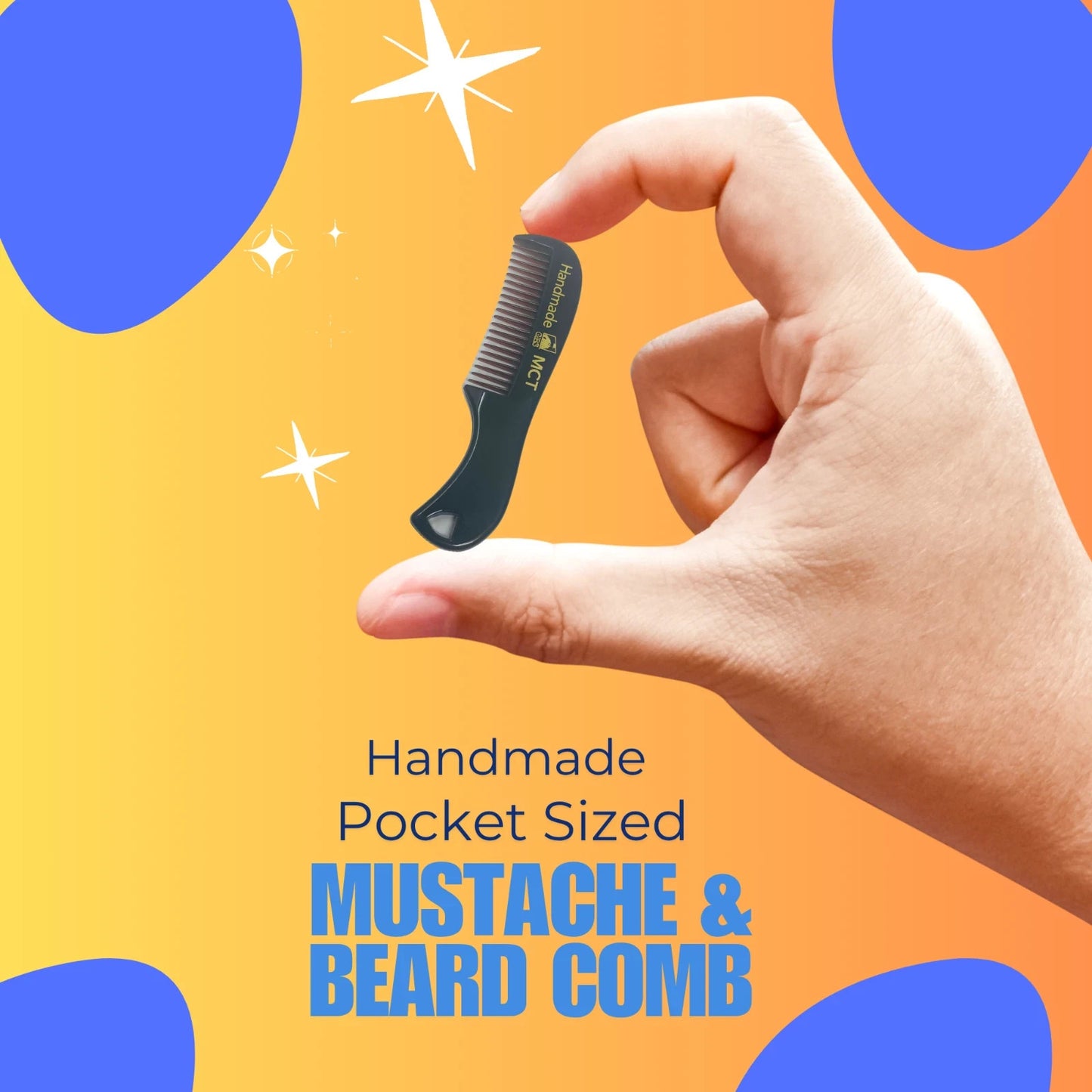 Men's Mustache Wax Kit with Strong Hold & Sandalwood Scent – Includes Travel Comb & Pocket Brush