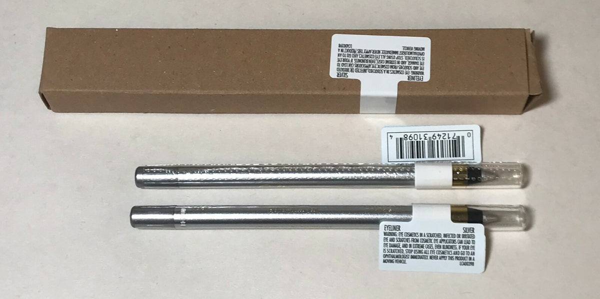 6 Pack Silver Eyeliner Pencils - Long-Lasting Makeup Eyeliner Set
