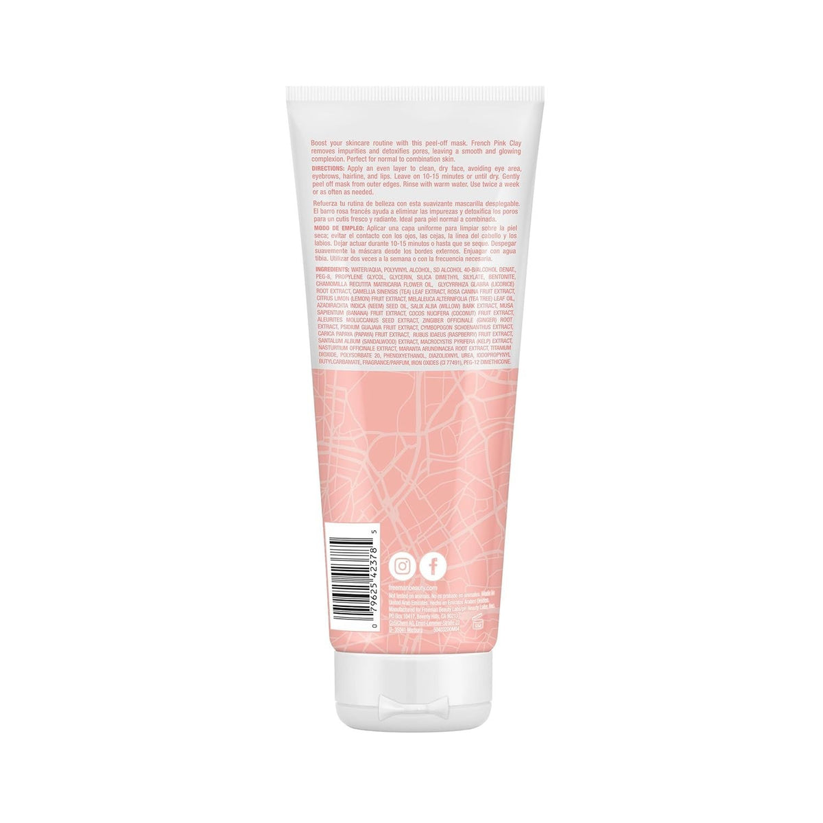 Pink Clay Facial Mask for Pore Cleansing & Detox - 175ml