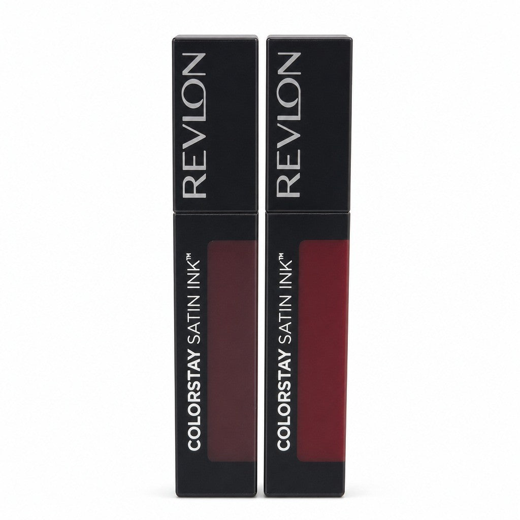 Revlon ColorStay Satin Ink Liquid Lipstick 34 Regal Ruby 2 Pack - Longwear Waterproof