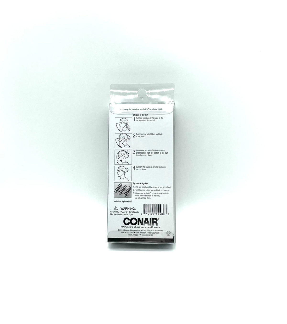Conair Pin Twirls Hair ( 2 Pack/ 3 ea)