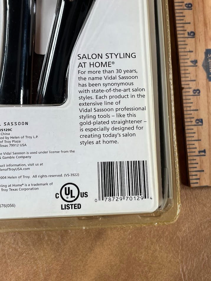 Vidal Sassoon High Heat Straightening and Smoothing Iron VS129C - Hair Styling Tool