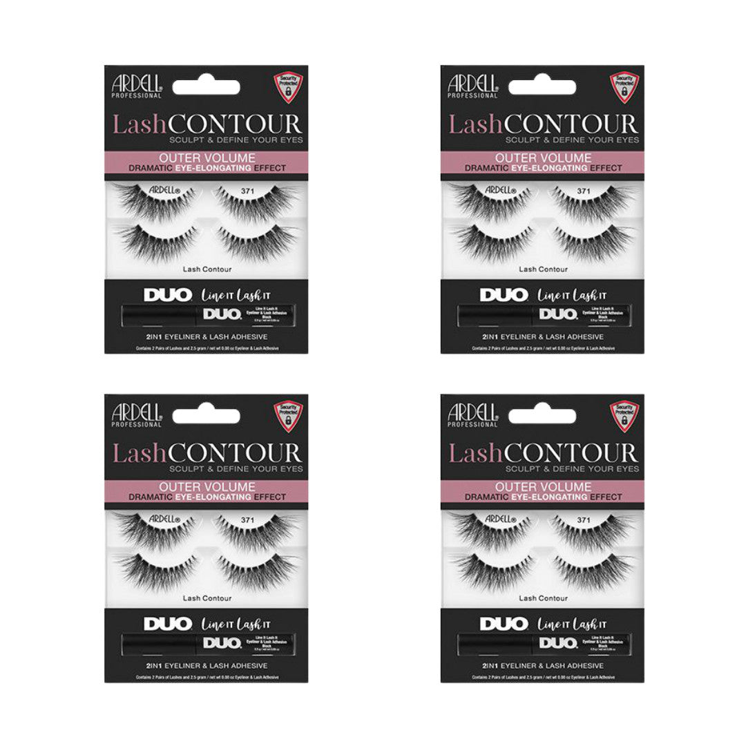 Ardell Lash Contour 371 Dramatic Eyelashes, 4 Pack