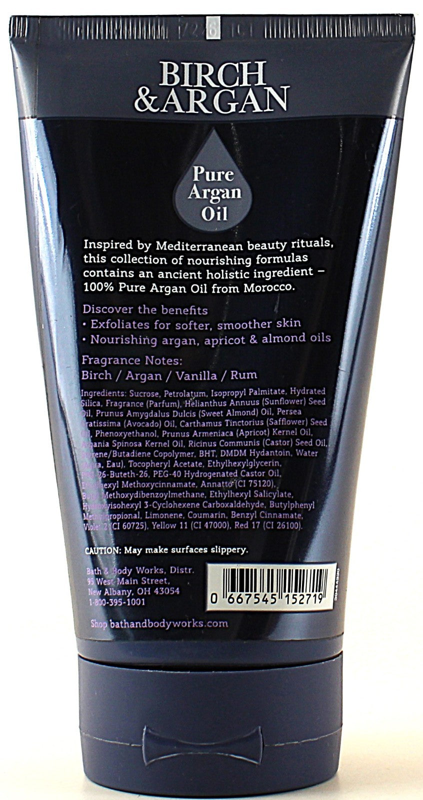Bath & Body Works Stress BIRCH ARGAN Sugar Scrub w/ OIL 8oz