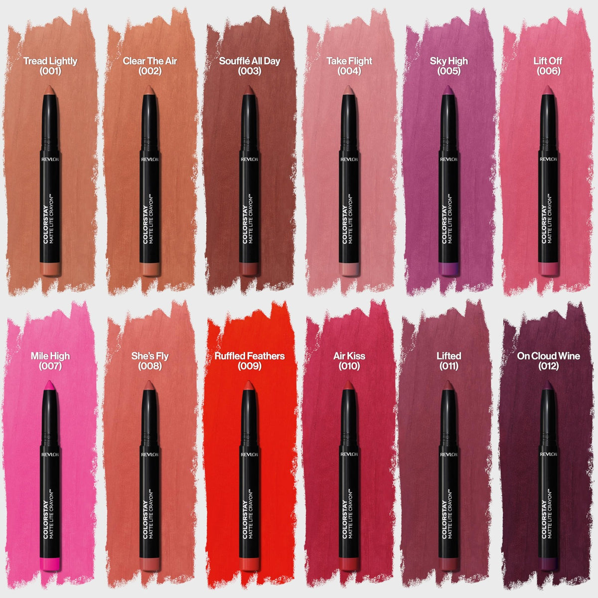 Revlon ColorStay Matte Lite Crayon Lipstick Set - 005 Sky High, Longwear & Smudge-Proof