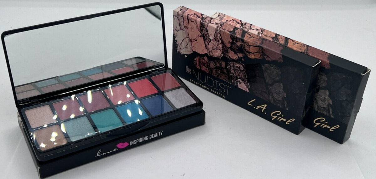 3-Pack Eye Shadow Palette Set - Wande & The Nudist Colors for Makeup