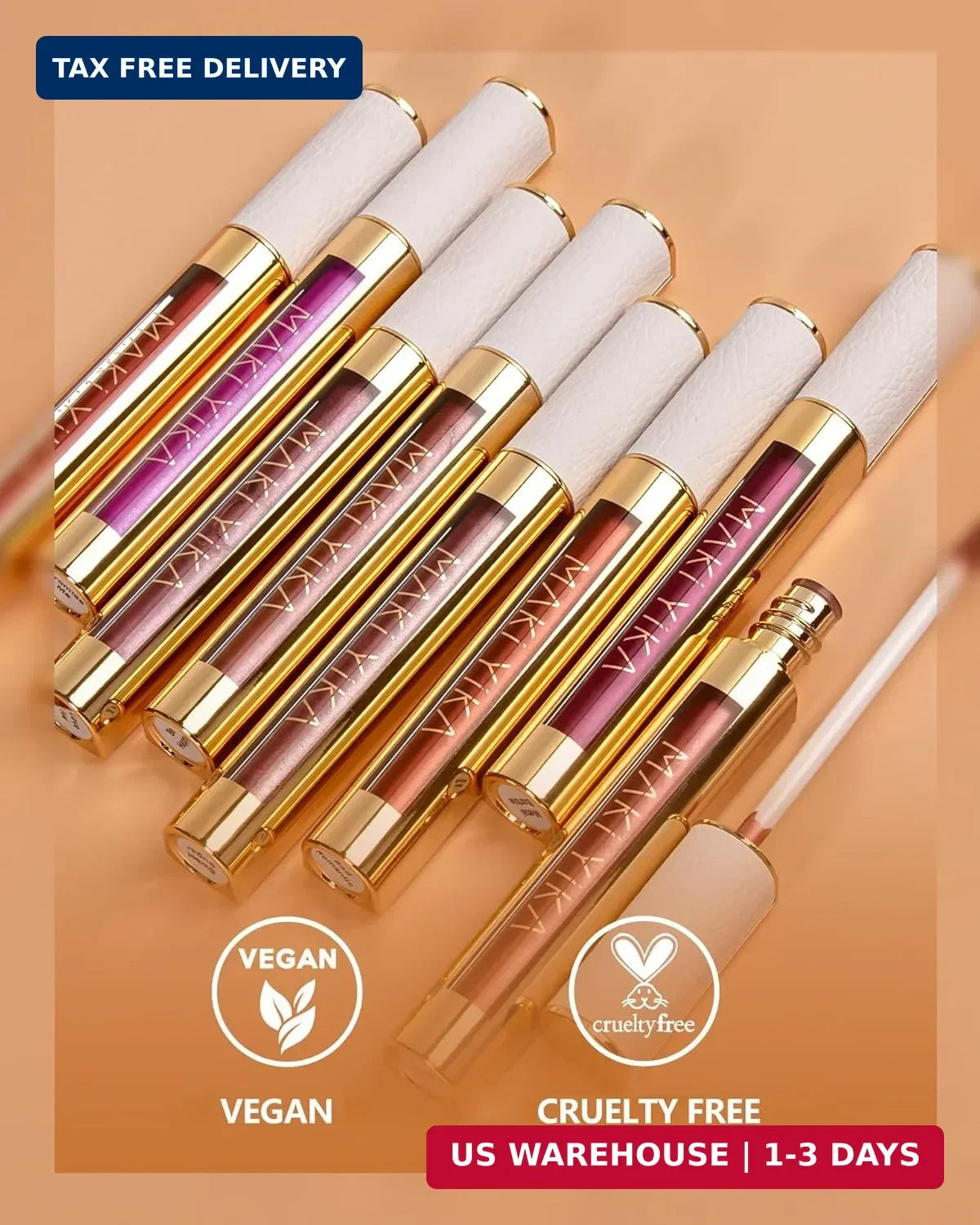 Long-Lasting Metallic Lipstick for Women - Glitter & Hydrating Formula