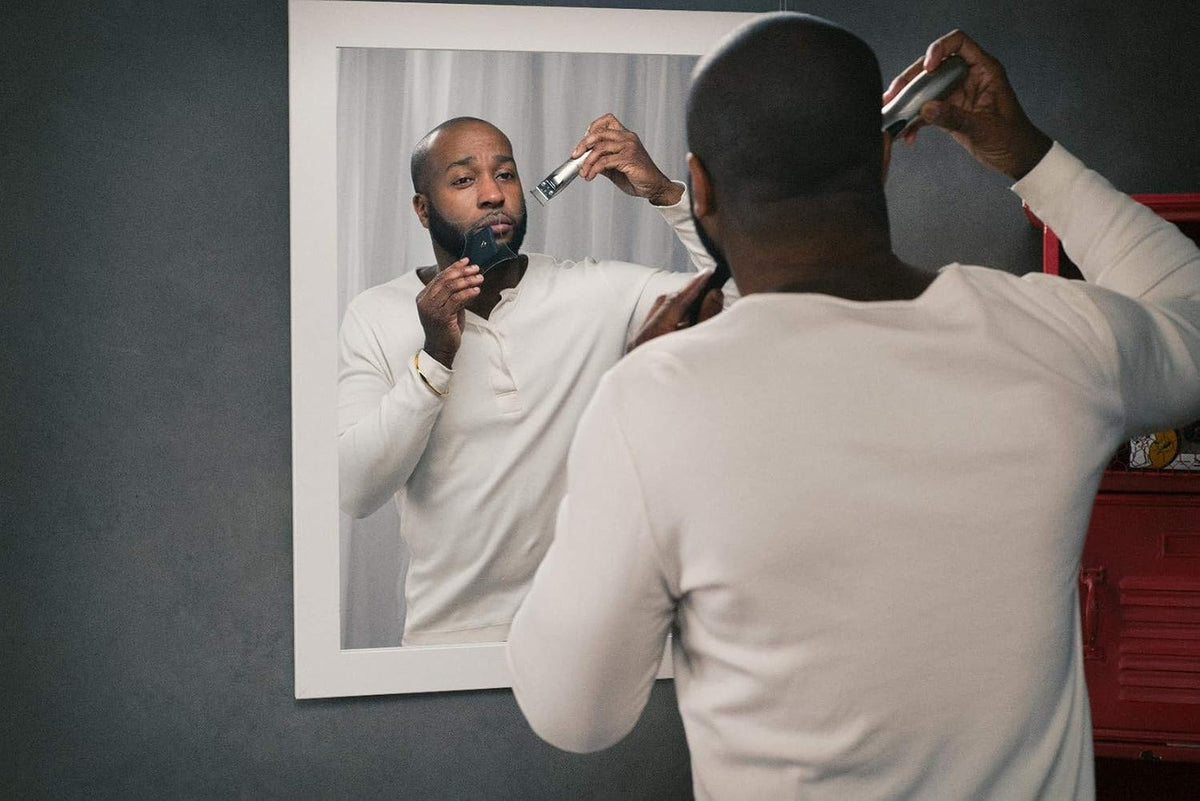 Beard Shaping Template with Built-in Comb and Pencil for Grooming