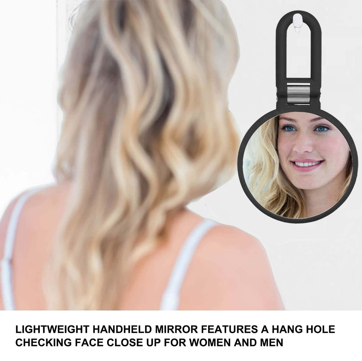 Double Sided Magnifying Handheld Mirror 1X 20X for Makeup & Travel