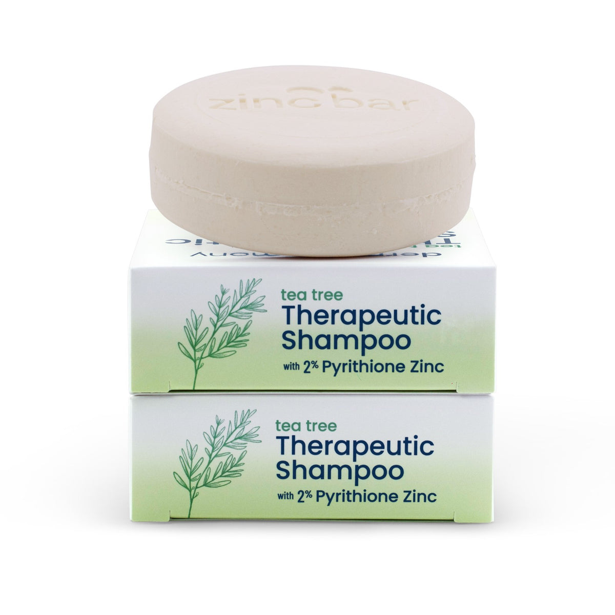 Dandruff Shampoo Bar with Pyrithione Zinc & Tea Tree Oil - 2 Bars