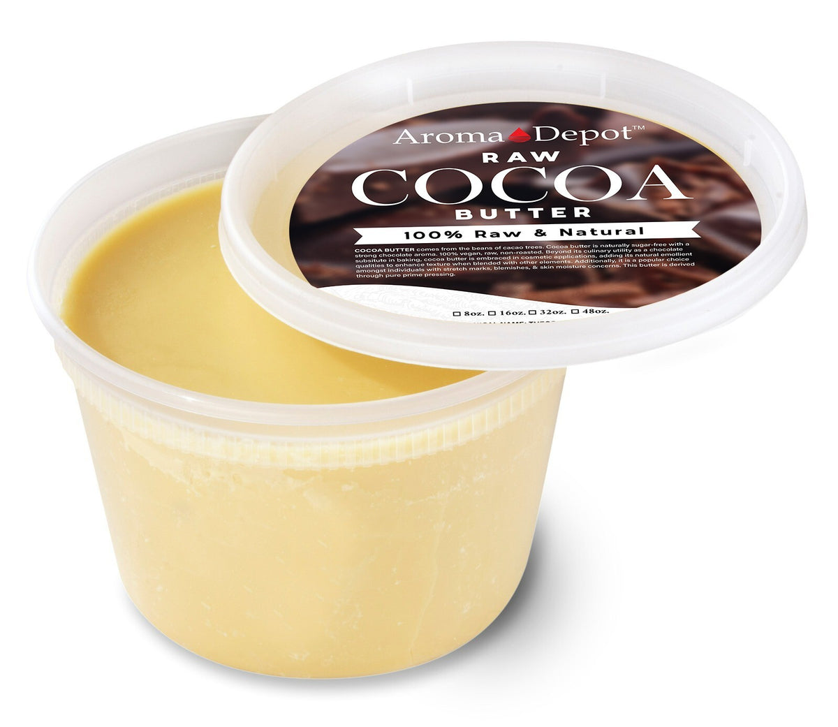 16 oz. Raw Cocoa Butter 100% Pure Cold Pressed