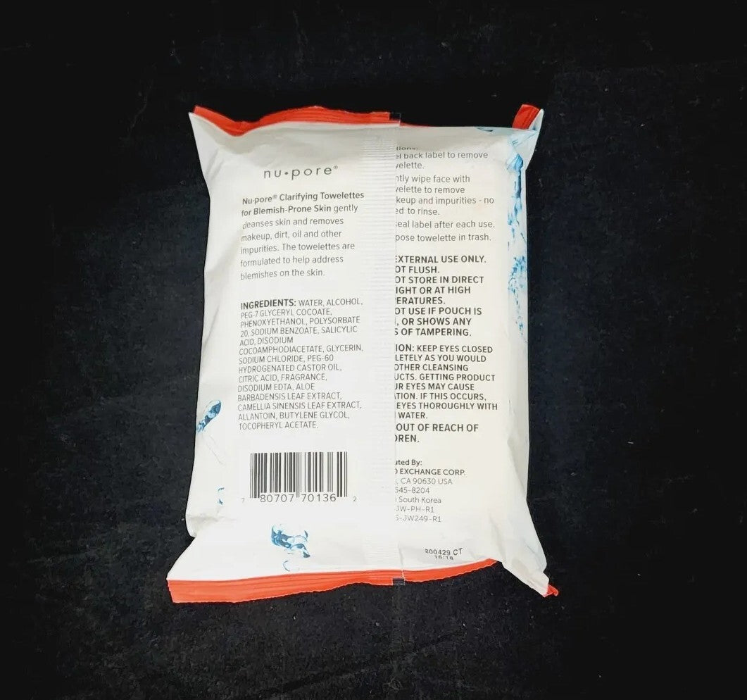 Facial Cleansing Pads & Wipes - Acne & Makeup Remover, 25 Count