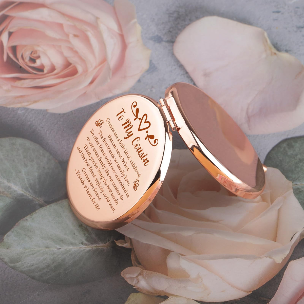 Personalized Compact Pocket Mirror for Women BFF Friendship Gift