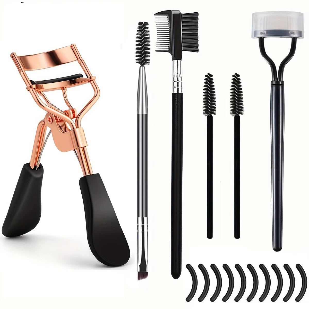 Eyelash Curler Set with Replacement Pads for Women - Multiple Colors