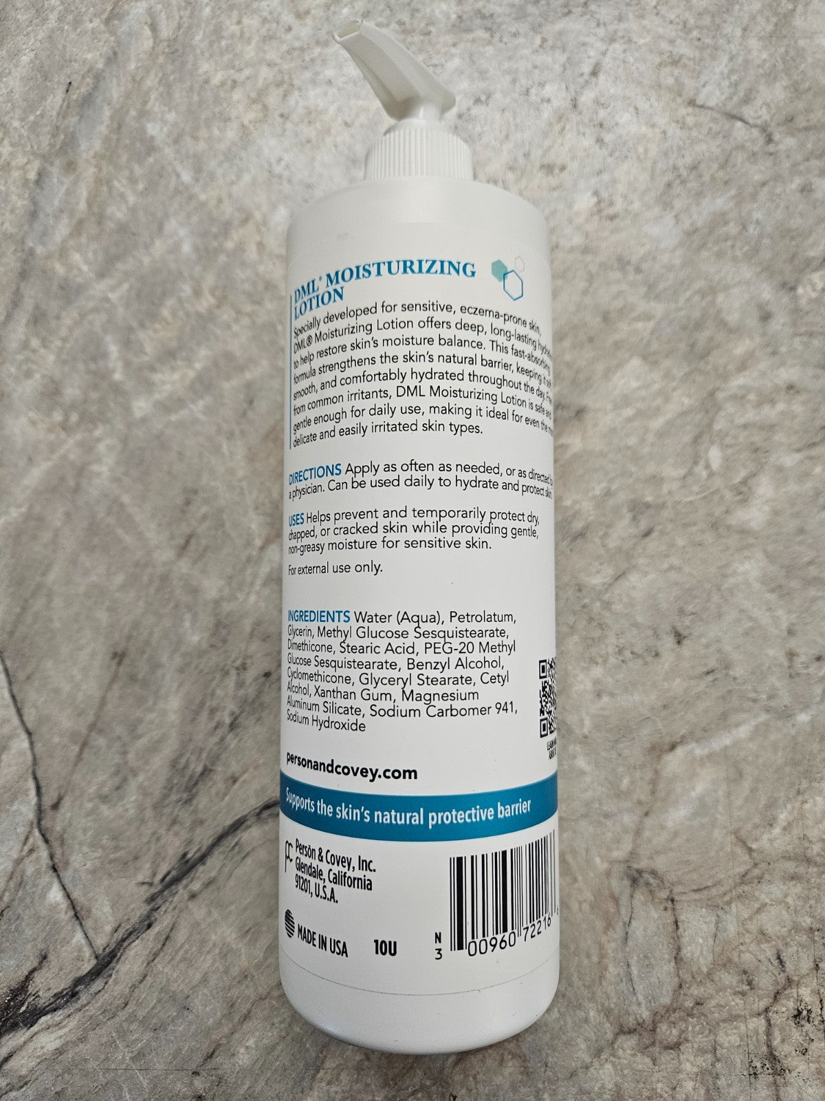 DML Moisturizing Lotion 16oz with Pump ( 2 bottles ) NEW LOOK!