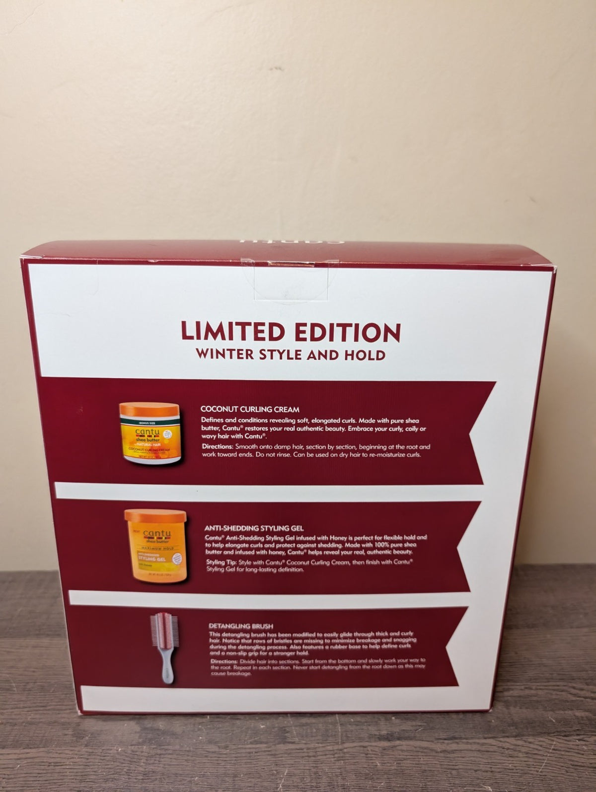 Cantu Shea Butter Winter Style and Hold Kit Bonus Size Cream Gel