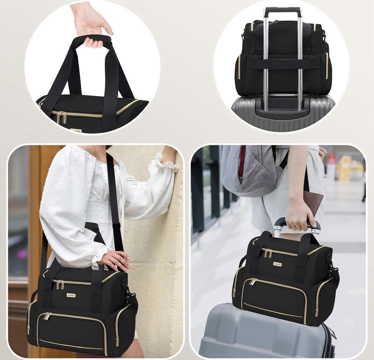Travel Makeup Bag with Removable Cosmetic Cases, Large Organizer