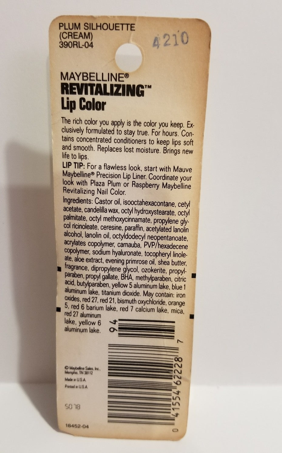 Revitalizing Lipstick in Plum Silhouette - Cream Formula