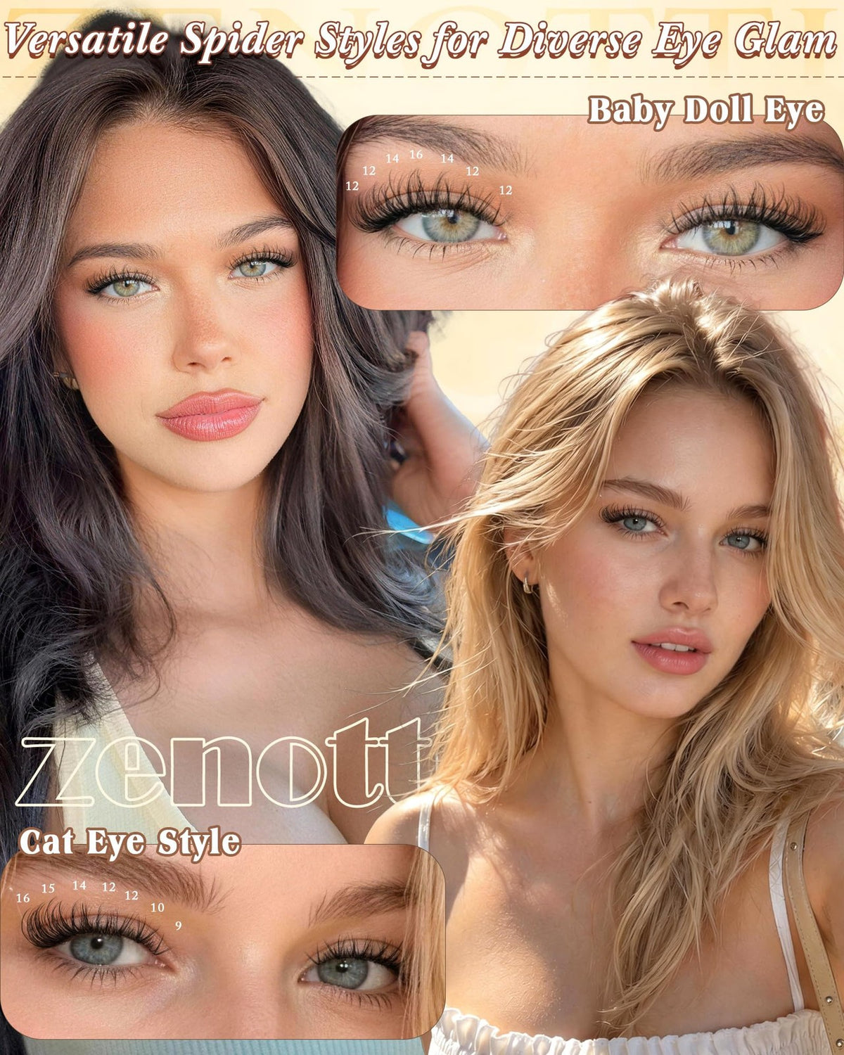 Lash Clusters Kit with DD Curl - Black Spider Breeze Style for Glamorous Eyes