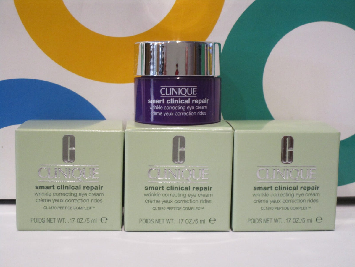 Clinique Smart Clinical Repair Wrinkle Correcting Eye Cream 0.17 oz 3 Pack
