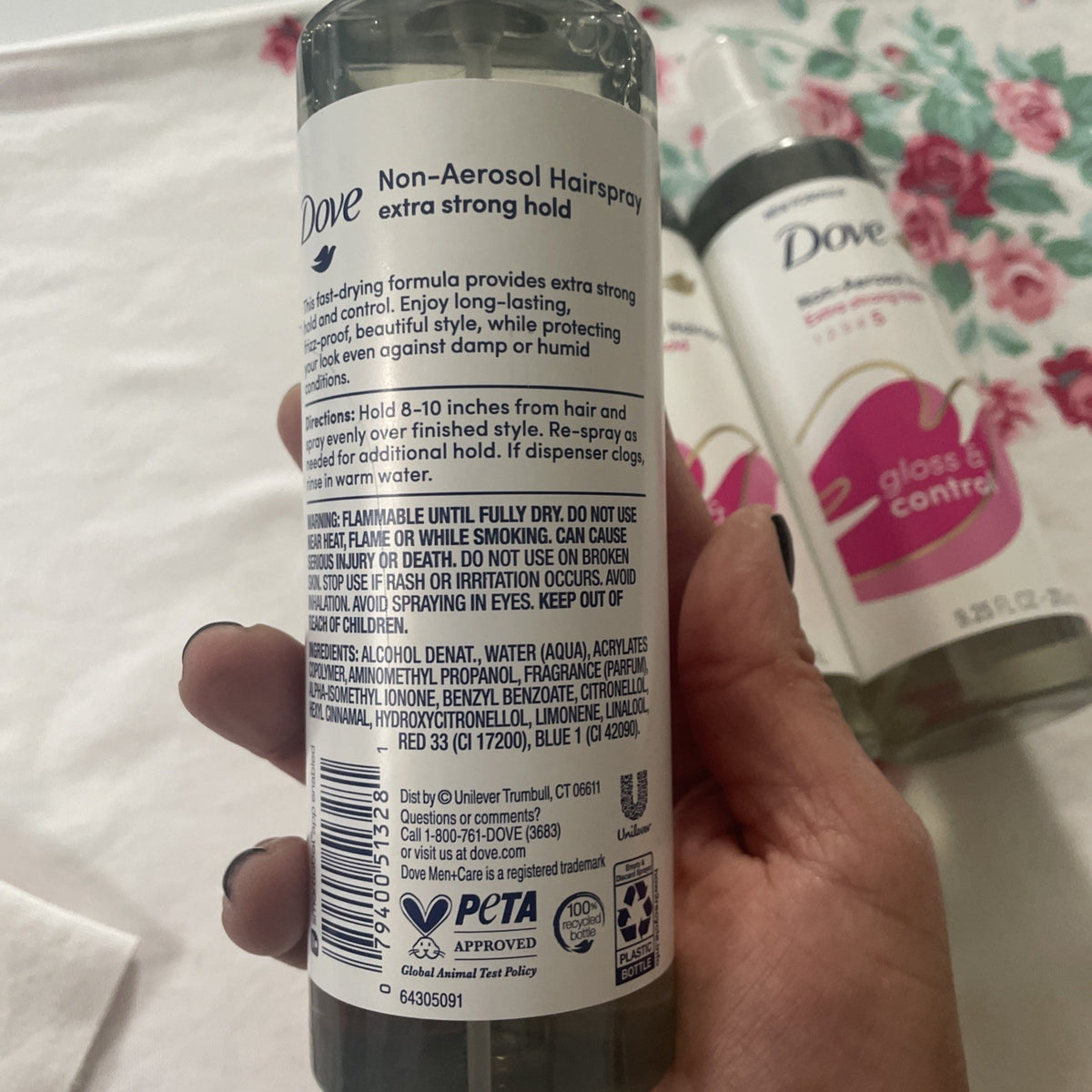 Dove Non-Aerosol Hairspray Extra Strong Hold Gloss & Control 9.25oz