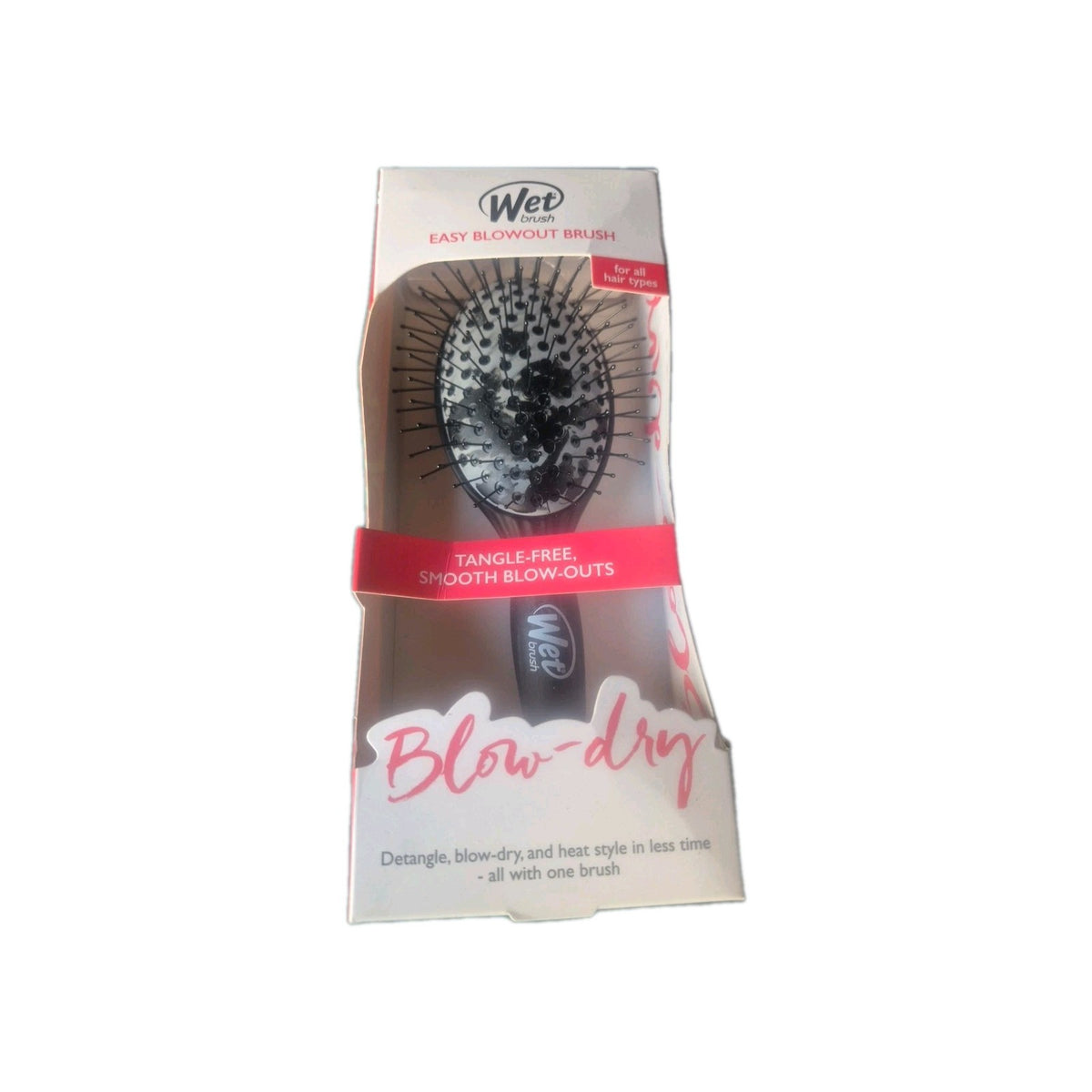 Detangling Hair Brush with HeatFlex Bristles - Edgeless Black Styling Tool