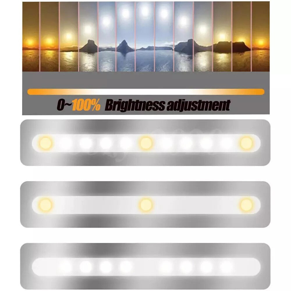 Car Sun Visor LED Vanity Mirror with Touch Control & Rechargeable Battery