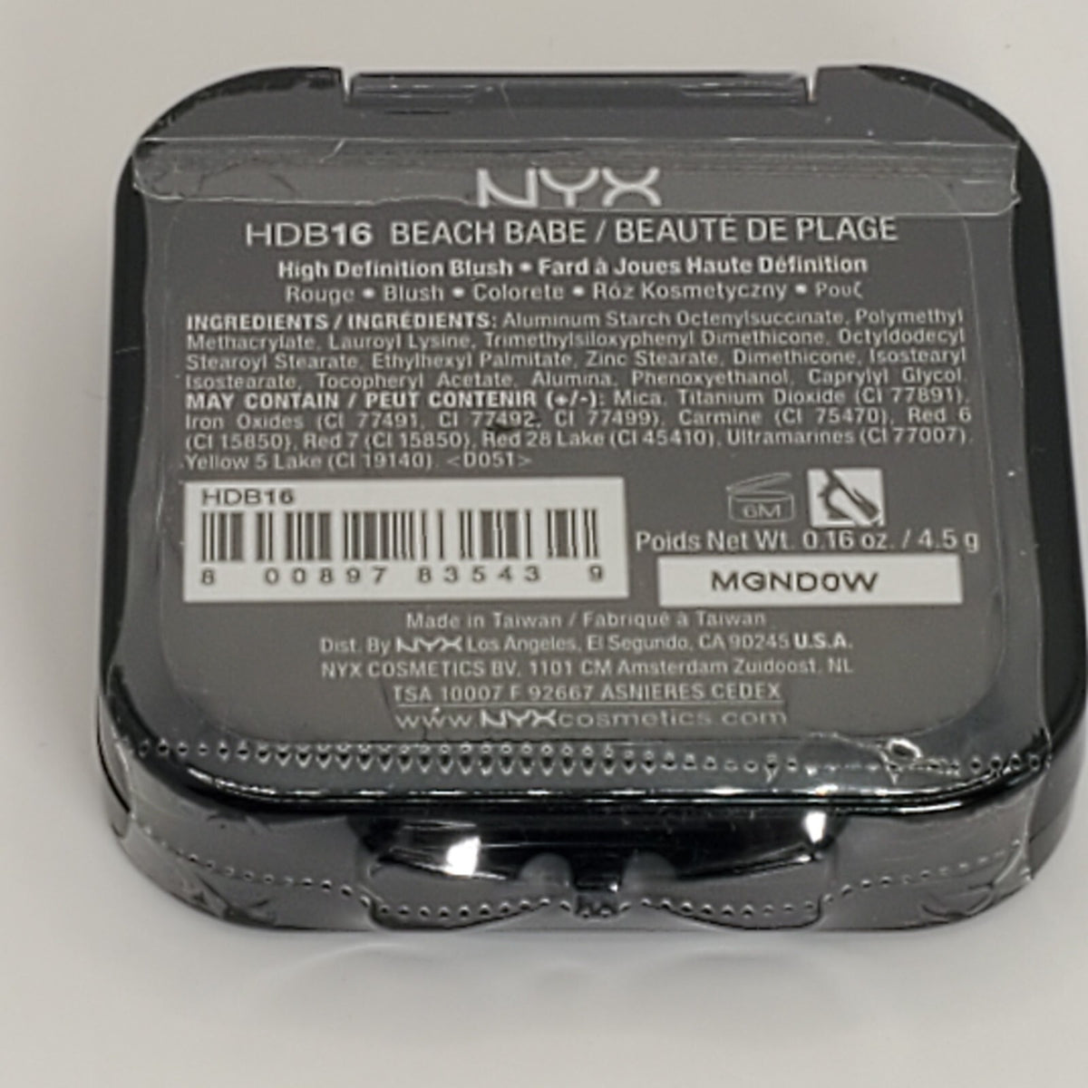 NYX High Definition Blush 4.5g - Beach Babe Shade, Matte Finish