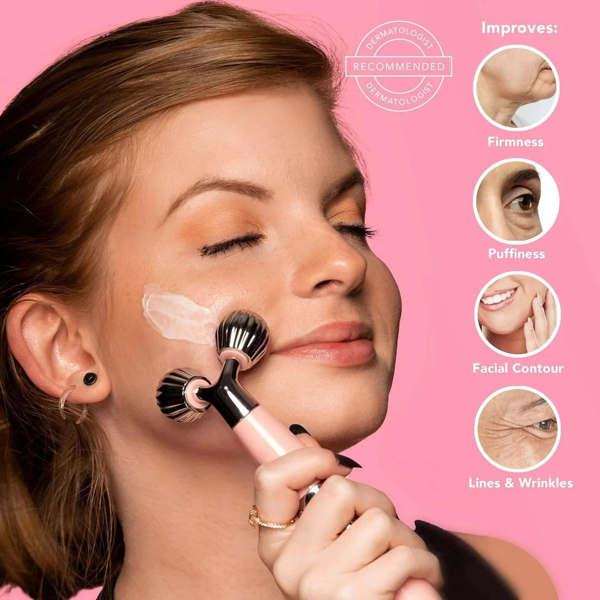 Face & Body Contouring Ice & Heat Roller - Sonic Technology, Rechargeable