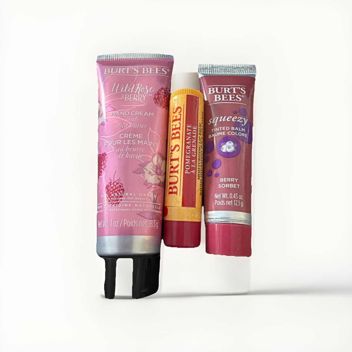 Burt's Bees Merry Berry Gift Set - Lip Balm, Tinted Balm & Hand Cream
