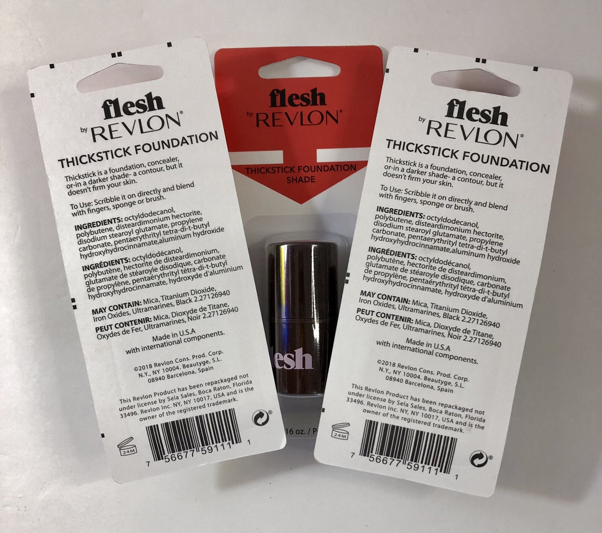 Revlon Flesh Concealer Foundation Sticks #40 Espresso Set of 3