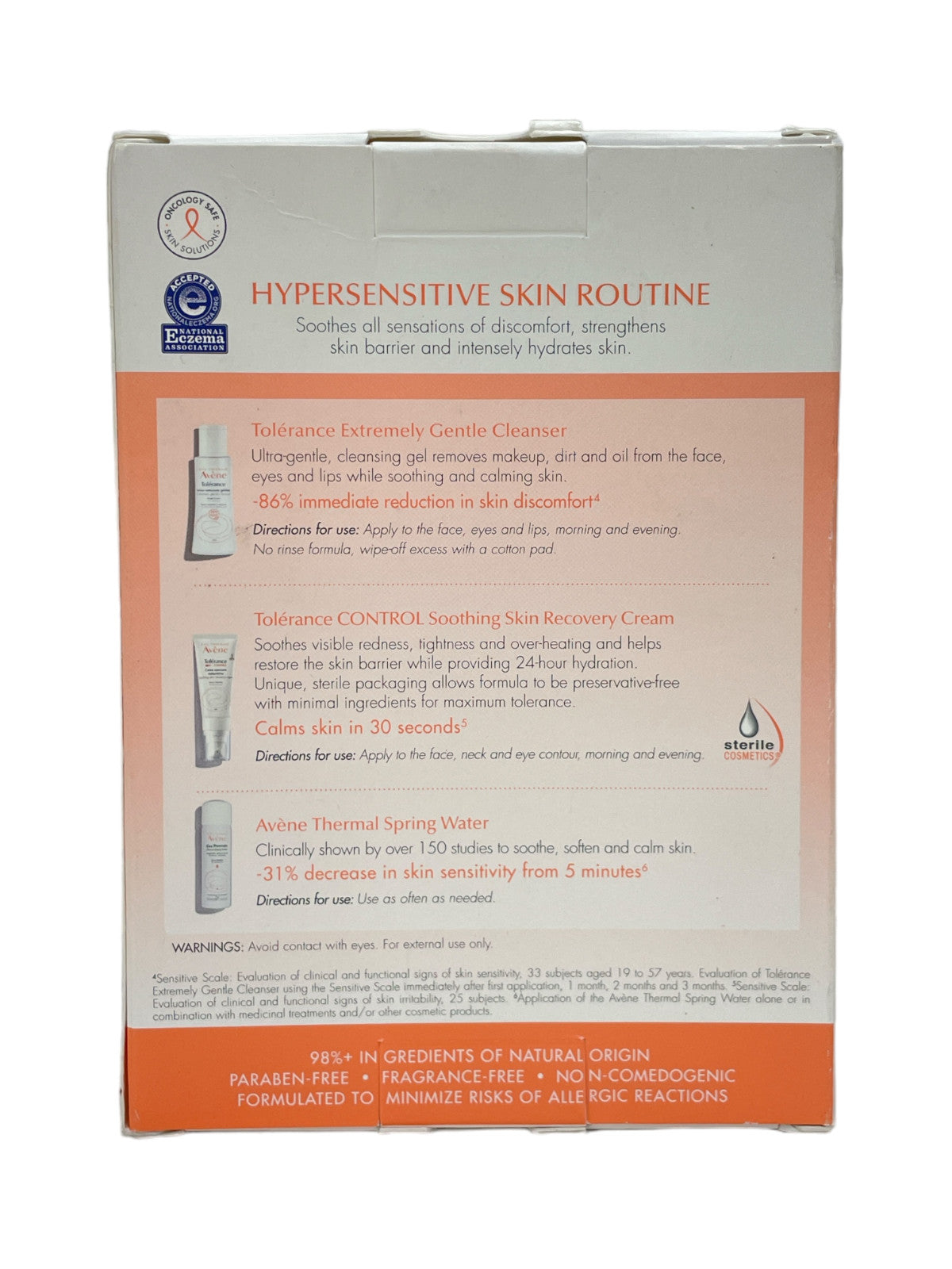 Avene Hypersensitive Skin Care Set - Gentle Cleanser, Soothing Water & Cream