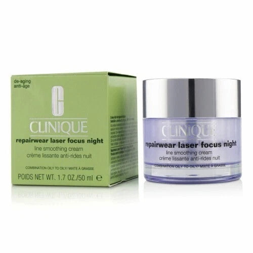 Clinique Repairwear Laser Focus Night Smoothing Line Cream 1.7 oz - Oily Skin