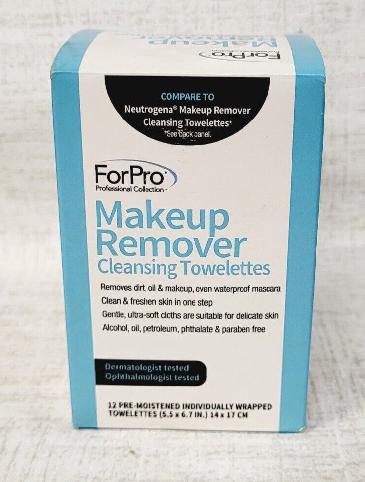 Pre-Moistened Makeup Remover Cleansing Towelettes - Pack of 2