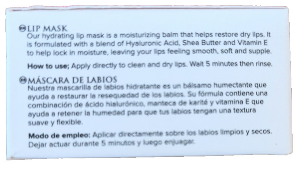 Hydrating Lip Mask Balm with Hyaluronic Acid Shea Vitamin E 1.7 fl oz