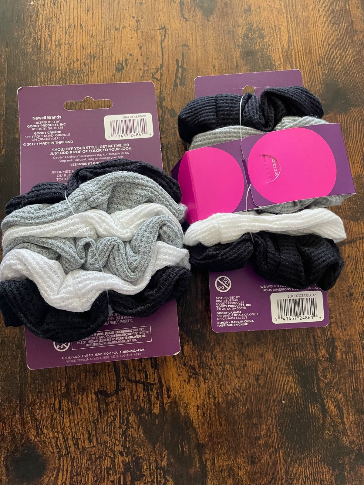 Lot of 2 (6 ct) Goody Ouchless Scrunchies Ponytail Holders 12 total