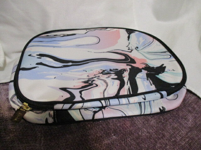 Pink Cosmetic Bag with Top Handle and Zip Closure - 11x7 Inches