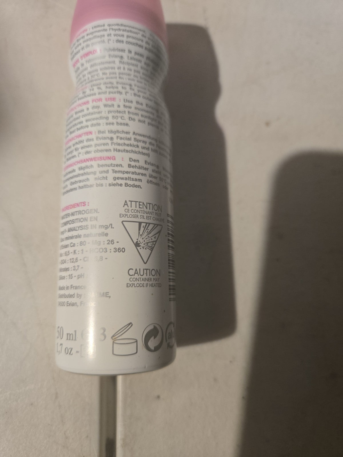 Evian Facial Spray 50ml - 4 Pack