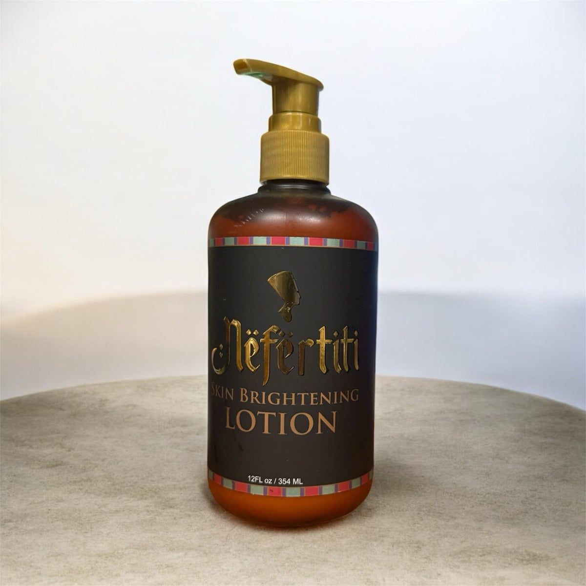 Nefertiti Skin Brightening Lotion - Hydrating Body Moisturizer with Turmeric & Shea - 12 oz