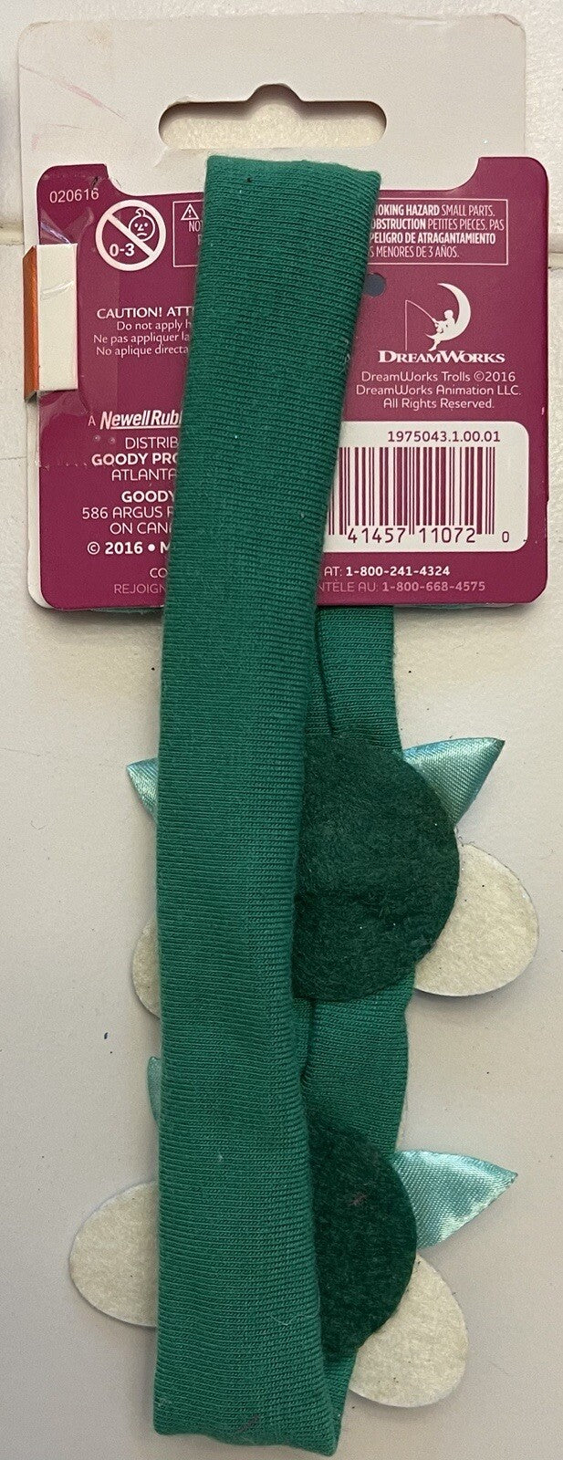 4 Trolls Goody’s Head Wrap HeadBand Ouchless Blue Green Flower NEW!