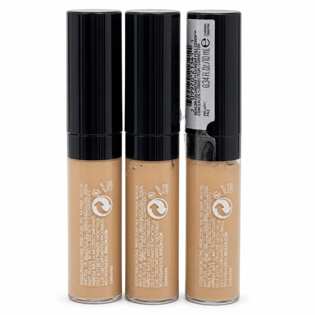 Revlon ColorStay Flex Wear Concealer 015 Light - Full Coverage 3 Pack