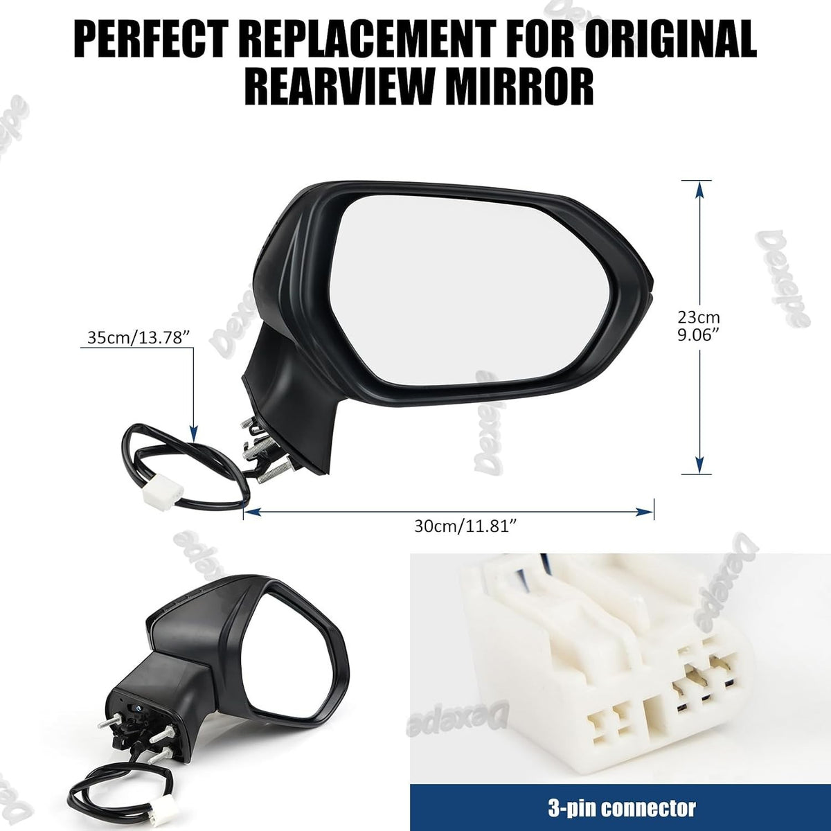 Passenger Side Car Mirror Assembly for Toyota Corolla 2020-2025 Non-Heat