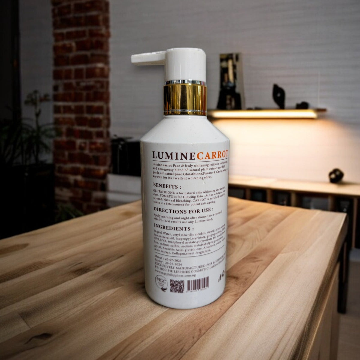 Lumine Carrot SPF 50 Face & Body Whitening Lotion 400ml - Firming & Sun Protection