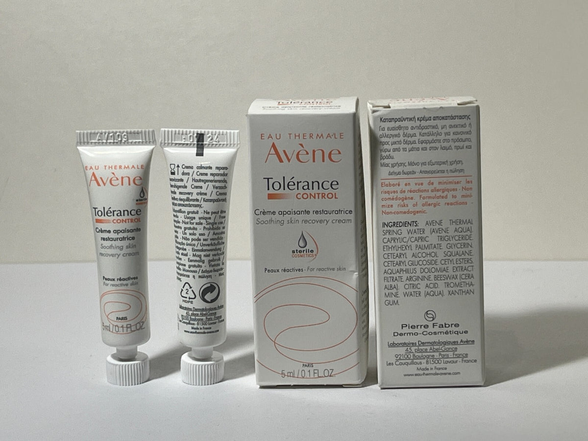 Avène Tolerance Control Soothing Recovery Cream 0.1oz - Pack of 2