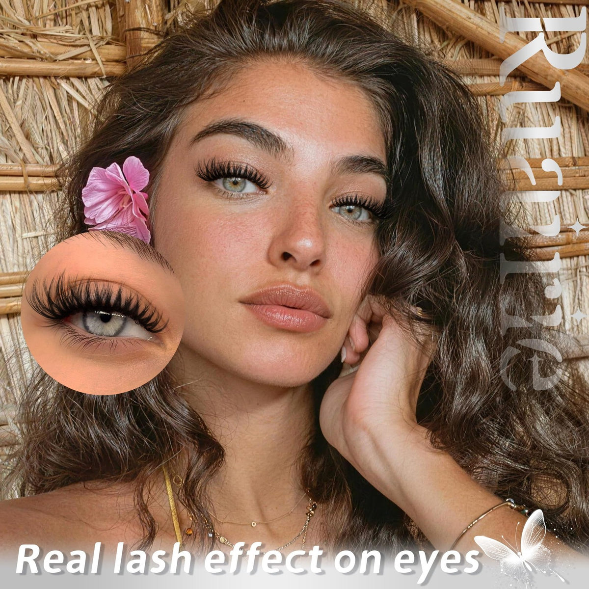 Wispy Fluffy Lash Clusters - Natural Volume False Eyelashes, Black