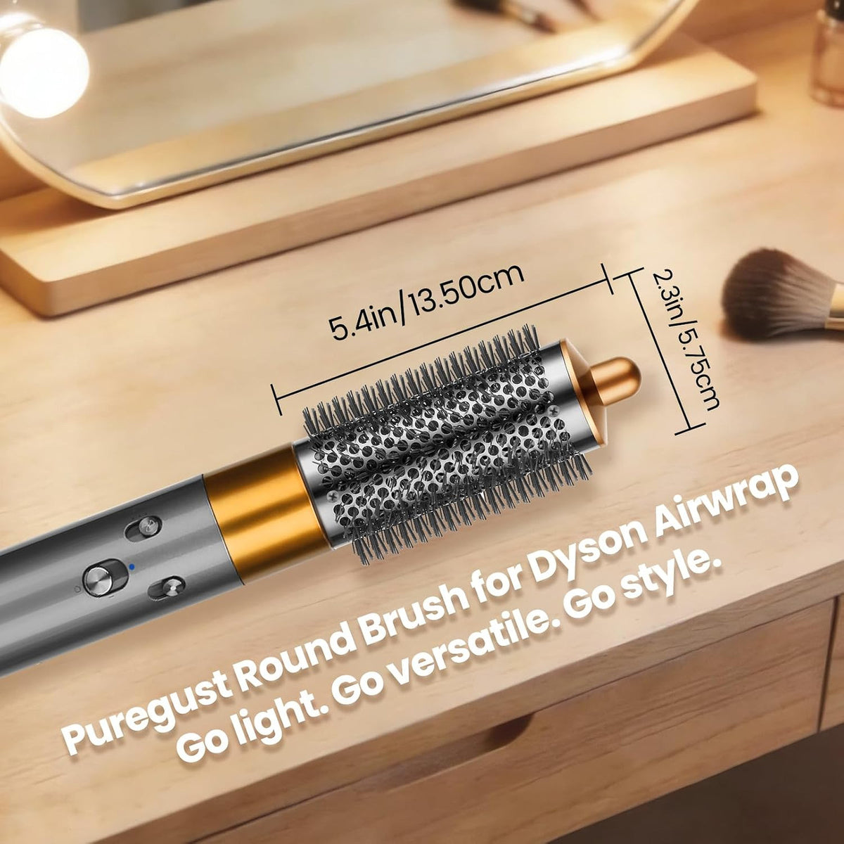 Round Volumizing Hair Brush for Dyson Airwrap HS01 HS05 HS08, Soft Bristles