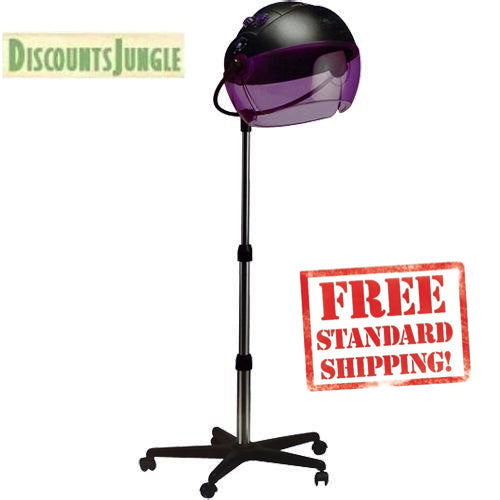 Portable Salon Hair Dryer with Tourmaline Ionic Technology - 1875W, Adjustable Hood