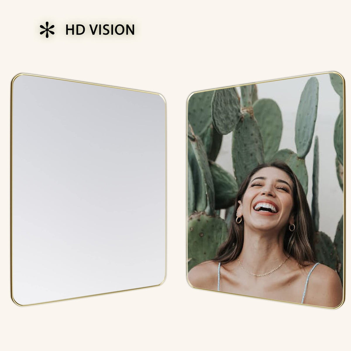 Wall Mounted Bathroom Mirror 20x28 Inch Rectangular Farmhouse Gold Frame