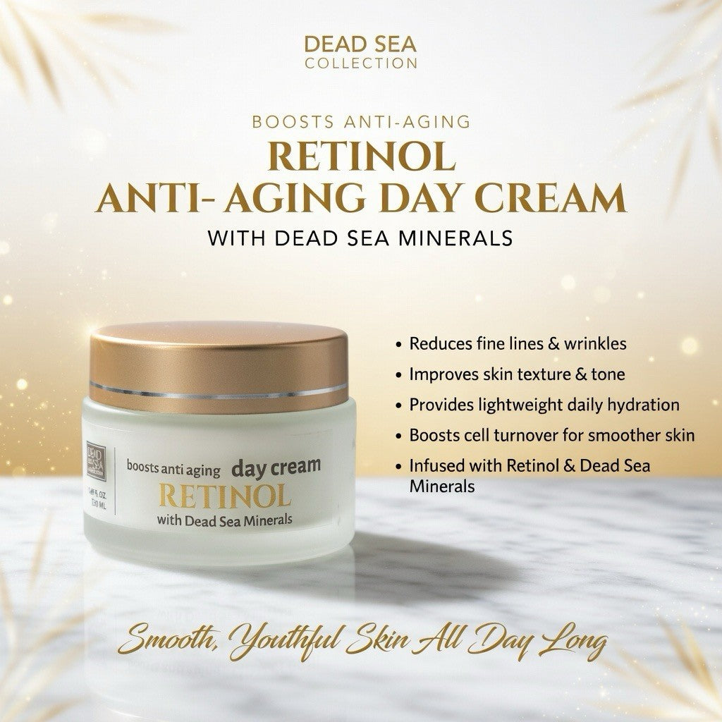 Dead Sea Retinol Day Cream - Anti-Aging & Firming Moisturizer 1.69 oz