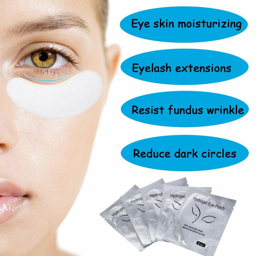 Lint Free Eye Gel Pads for Eyelash Extensions & Facial Treatments - Pack of 50-200 Pairs